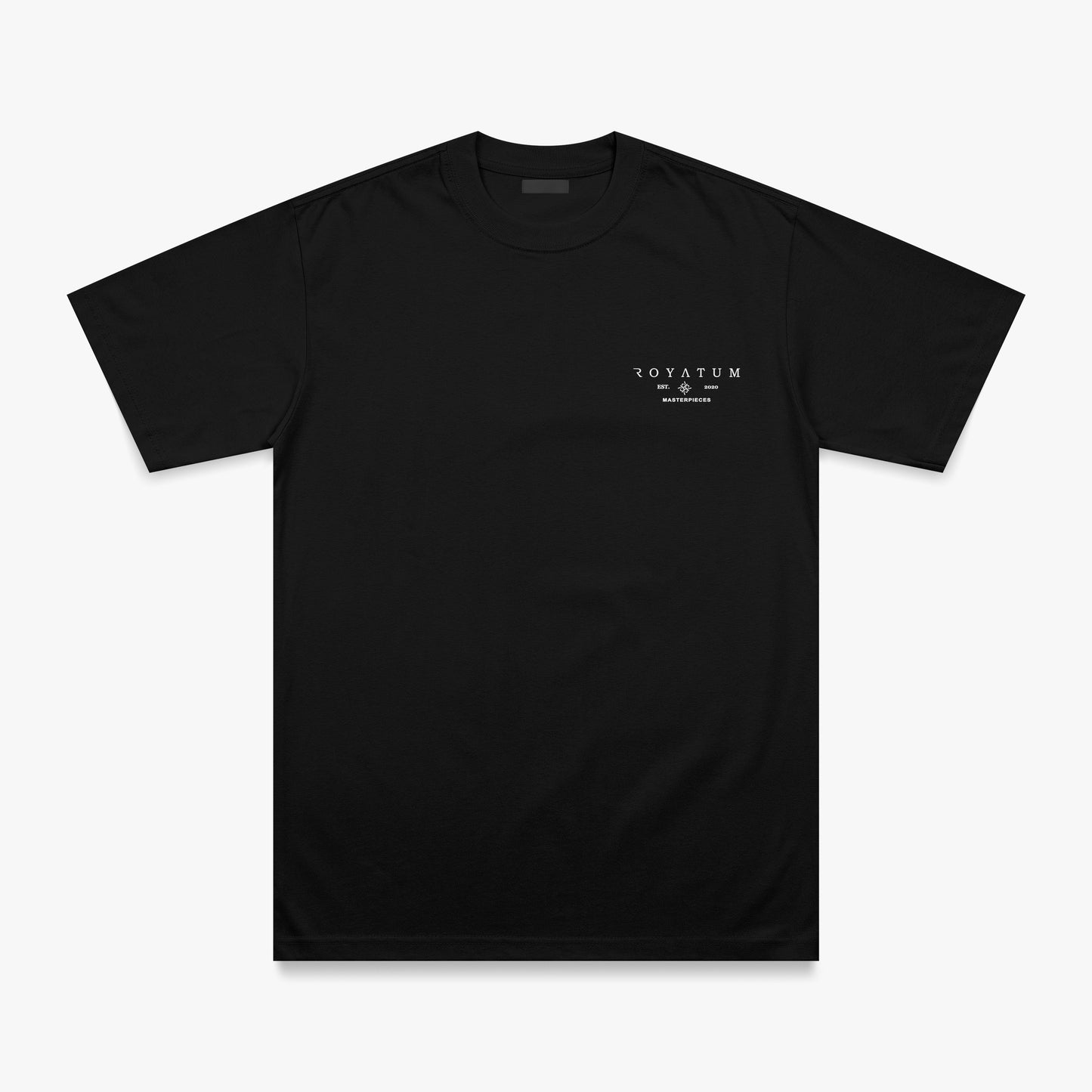 T SHIRT REFULAR FIT ROYATUM ENIGMA NEGRO/BLANCO