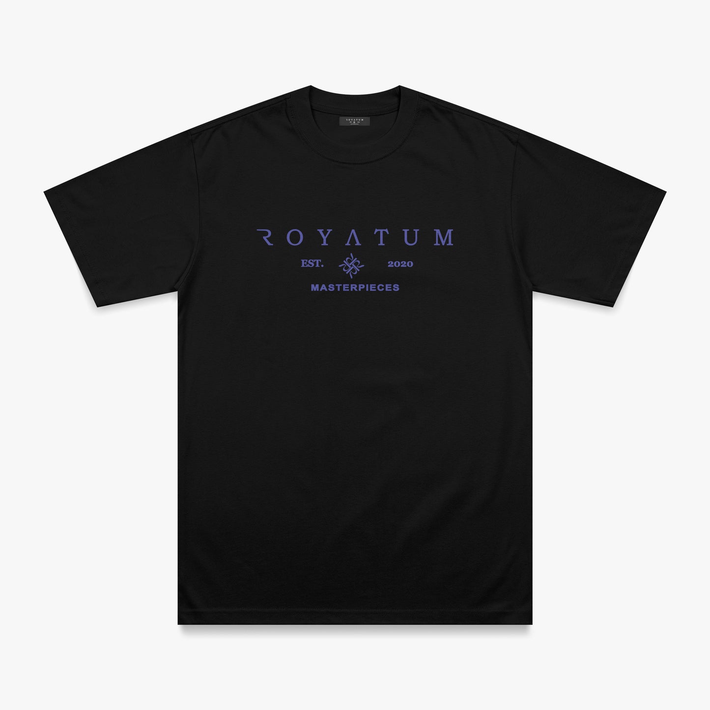 T SHIRT REFULAR FIT ROYATUM ENIGMA NEGRO/AZUL