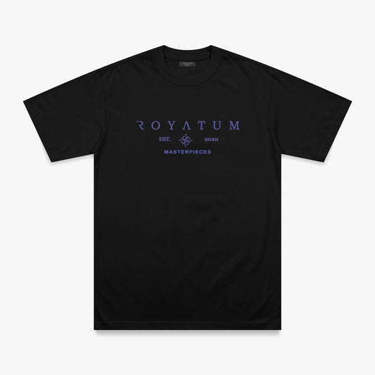 T SHIRT REFULAR FIT ROYATUM ENIGMA NEGRO/AZUL