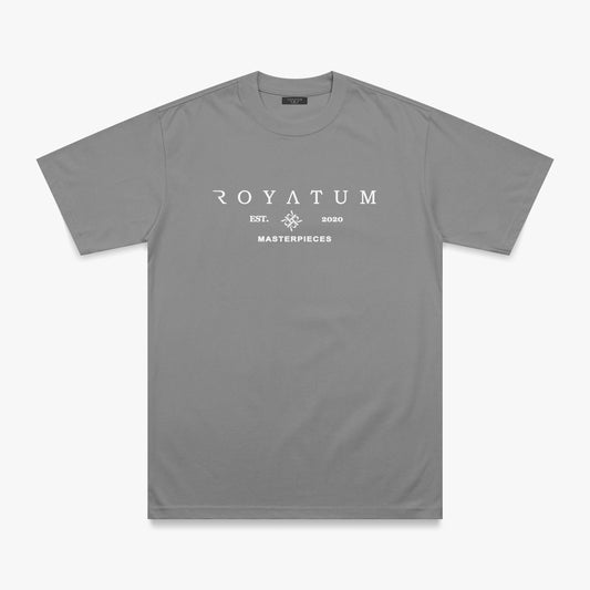 T SHIRT REFULAR FIT ROYATUM ENIGMA GRIS/BLANCO