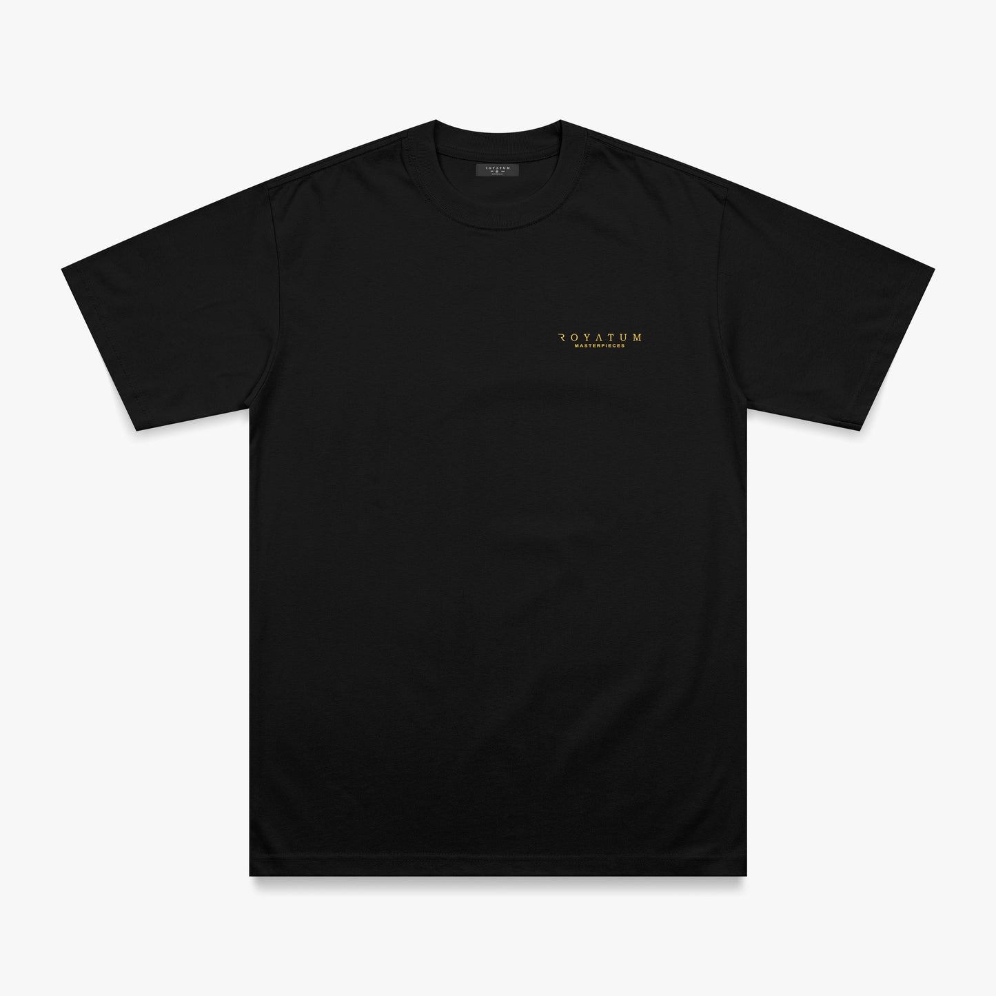 T SHIRT REFULAR FIT ROYATUM GENESIS NEGRO/AMARILLO